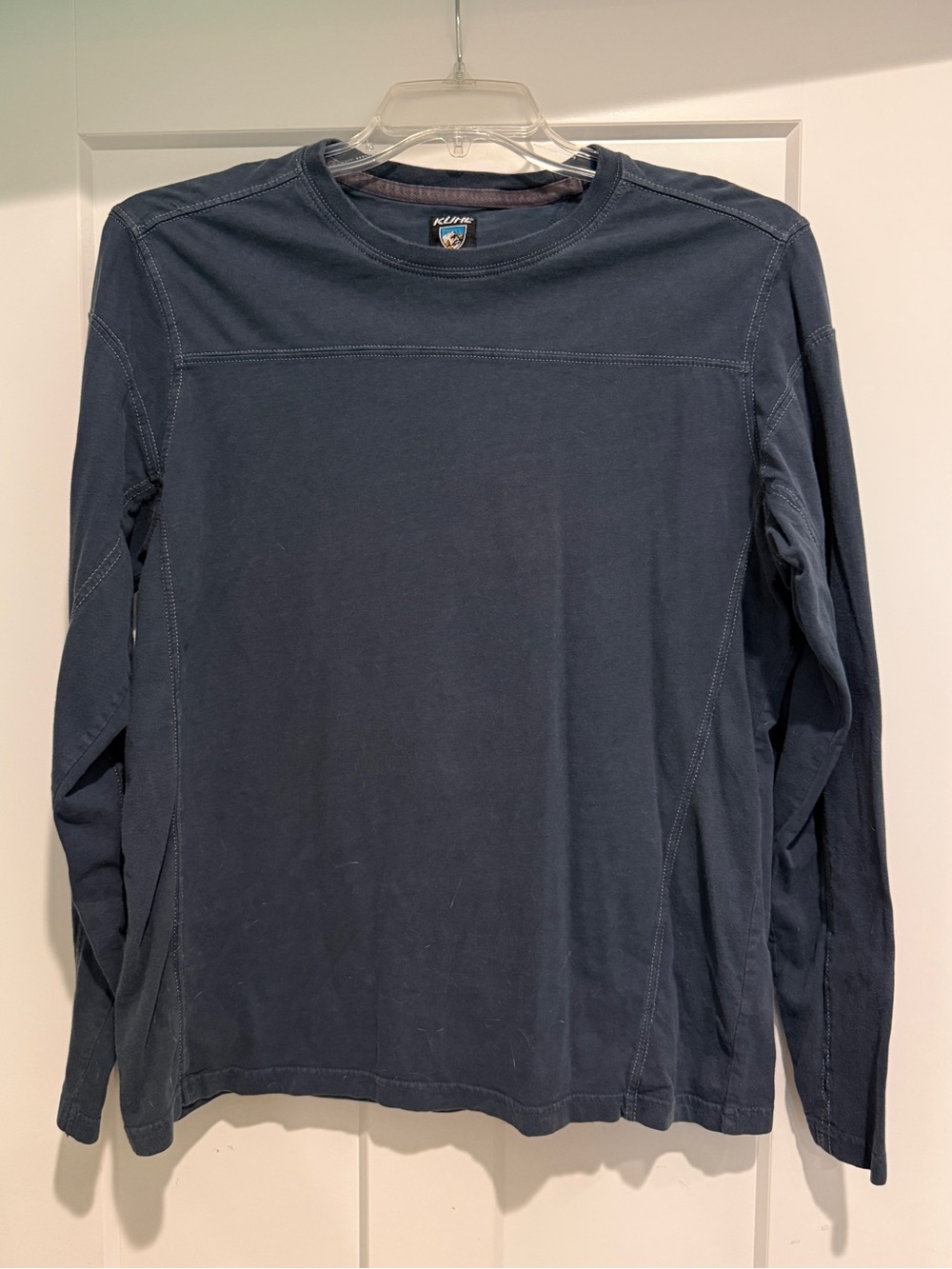 Kuhl Men's Long-Sleeve Crewneck Tee in Navy Blue